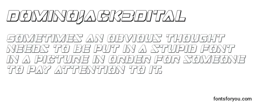 Dominojack3Dital フォントのレビュー