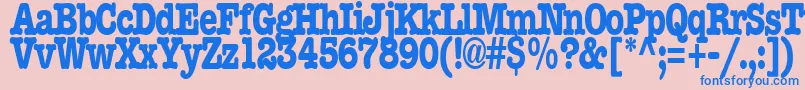 BocciRegularTtnorm Font – Blue Fonts on Pink Background