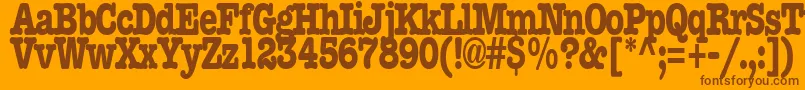 More about BocciRegularTtnorm Font BocciRegularTtnorm Font – Brown Fonts on Orange Background
