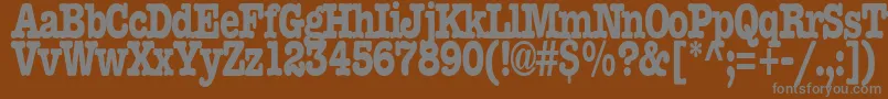 BocciRegularTtnorm Font – Gray Fonts on Brown Background