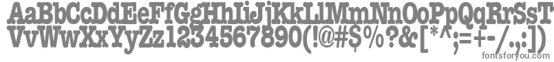 Шрифт BocciRegularTtnorm – серые шрифты на белом фоне