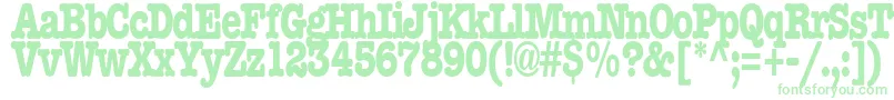 Czcionka BocciRegularTtnorm – zielone czcionki
