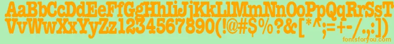 BocciRegularTtnorm Font – Orange Fonts on Green Background