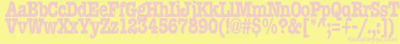 BocciRegularTtnorm Font – Pink Fonts on Yellow Background