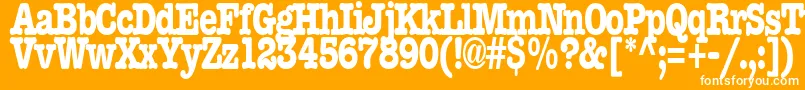 Police BocciRegularTtnorm – polices blanches sur fond orange