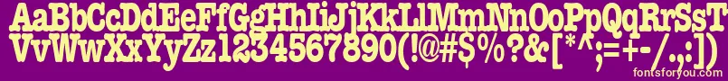 BocciRegularTtnorm Font – Yellow Fonts on Purple Background