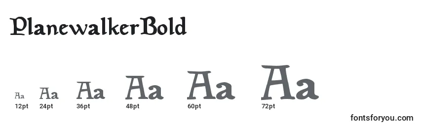 PlanewalkerBold Font Sizes