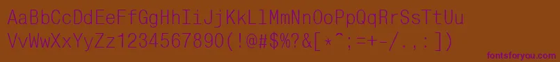 Шрифт Monocondensedctt – фиолетовые шрифты на коричневом фоне