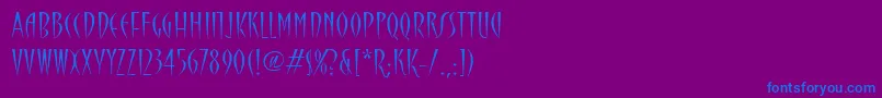 CherieitcTt Font – Blue Fonts on Purple Background