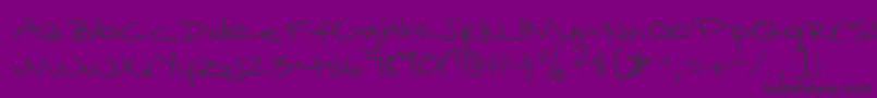 SurrenderedHeart Font – Black Fonts on Purple Background