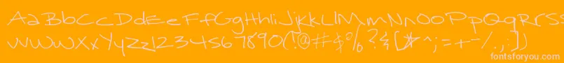 SurrenderedHeart Font – Pink Fonts on Orange Background