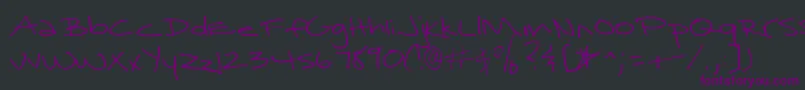 SurrenderedHeart Font – Purple Fonts on Black Background