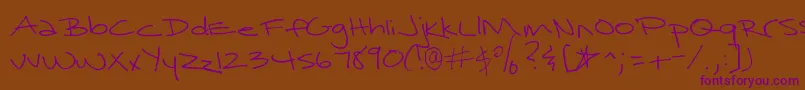 Шрифт SurrenderedHeart – фиолетовые шрифты на коричневом фоне