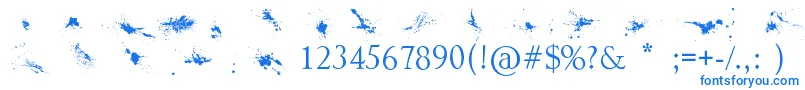 Splatter Font – Blue Fonts