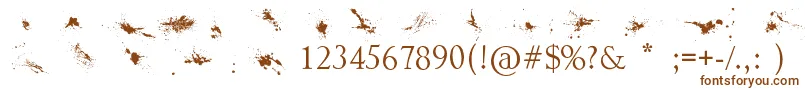 Splatter Font – Brown Fonts on White Background