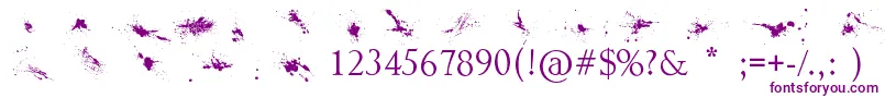 Splatter Font – Purple Fonts