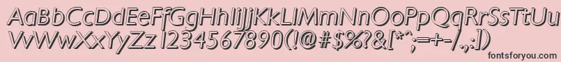 ChantillyshadowLightItalic Font – Black Fonts on Pink Background
