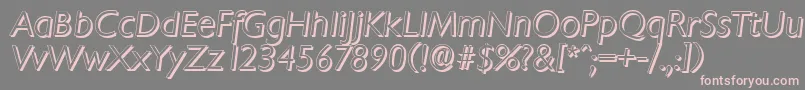 ChantillyshadowLightItalic Font – Pink Fonts on Gray Background