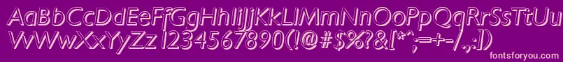 ChantillyshadowLightItalic Font – Pink Fonts on Purple Background
