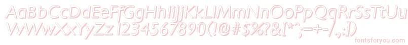ChantillyshadowLightItalic Font – Pink Fonts on White Background
