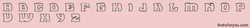 Police FleaMarketOutlineBc – polices noires sur fond rose