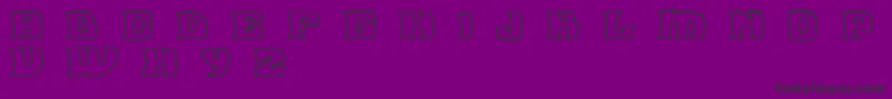 fuente FleaMarketOutlineBc – Fuentes Negras Sobre Fondo Morado