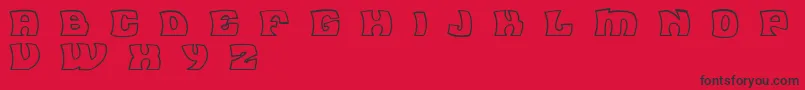 FleaMarketOutlineBc Font – Black Fonts on Red Background