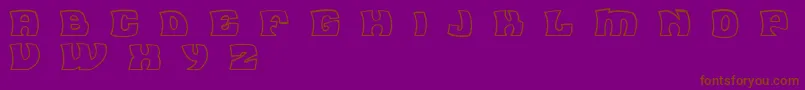 FleaMarketOutlineBc Font – Brown Fonts on Purple Background
