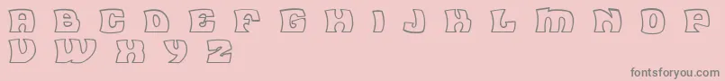 fuente FleaMarketOutlineBc – Fuentes Grises Sobre Fondo Rosa