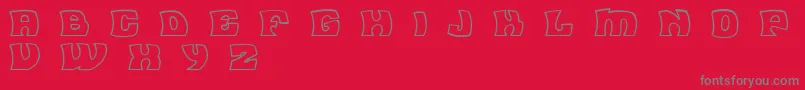 FleaMarketOutlineBc Font – Gray Fonts on Red Background