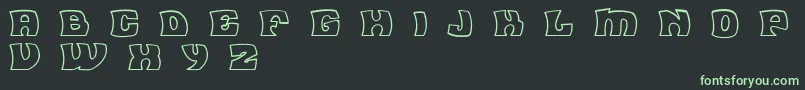 Więcej informacji o czcionce FleaMarketOutlineBc Czcionka FleaMarketOutlineBc – zielone czcionki na czarnym tle