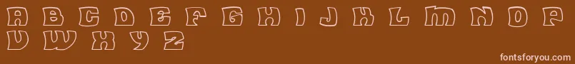 Шрифт FleaMarketOutlineBc – розовые шрифты на коричневом фоне