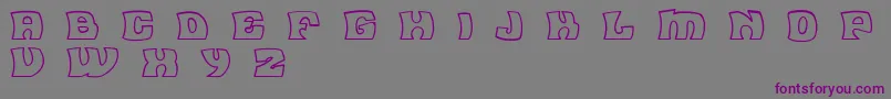 FleaMarketOutlineBc Font – Purple Fonts on Gray Background