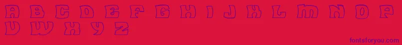 FleaMarketOutlineBc-Schriftart – Violette Schriften auf rotem Hintergrund