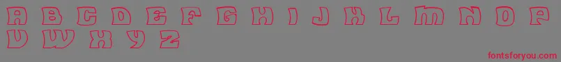 FleaMarketOutlineBc Font – Red Fonts on Gray Background