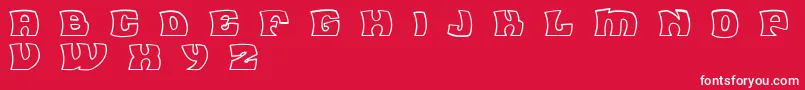 FleaMarketOutlineBc Font – White Fonts on Red Background