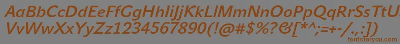 fuente JohnsansLiteProBoldItalic – Fuentes Marrones Sobre Fondo Gris