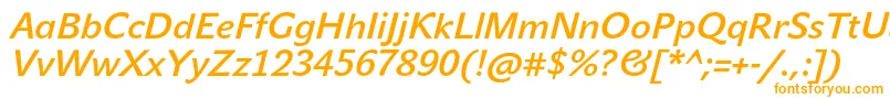 JohnsansLiteProBoldItalic Font – Orange Fonts on White Background