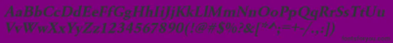 UrwgaramondtBoldOblique Font – Black Fonts on Purple Background