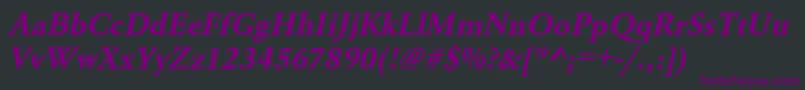UrwgaramondtBoldOblique Font – Purple Fonts on Black Background