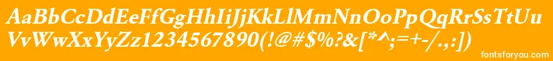 UrwgaramondtBoldOblique Font – White Fonts on Orange Background