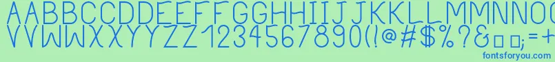 Шрифт PhilippineRegular – синие шрифты на зелёном фоне