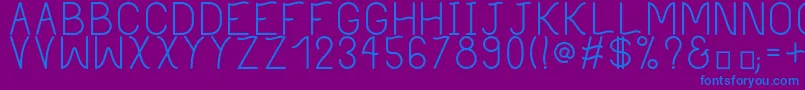 PhilippineRegular Font – Blue Fonts on Purple Background