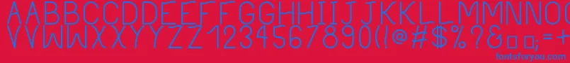 フォントPhilippineRegular – 赤い背景に青い文字
