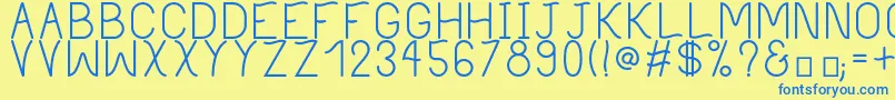 PhilippineRegular Font – Blue Fonts on Yellow Background