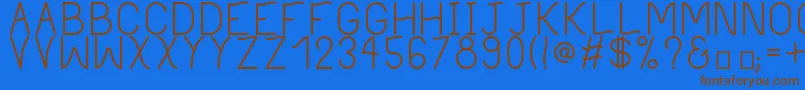 PhilippineRegular Font – Brown Fonts on Blue Background