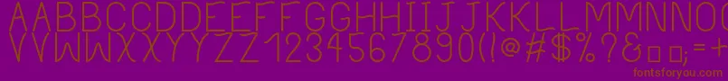 Шрифт PhilippineRegular – коричневые шрифты на фиолетовом фоне