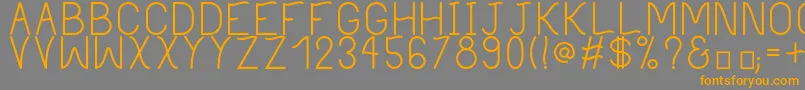 PhilippineRegular Font – Orange Fonts on Gray Background