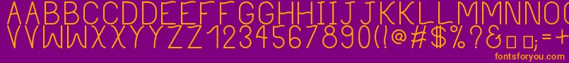 PhilippineRegular Font – Orange Fonts on Purple Background