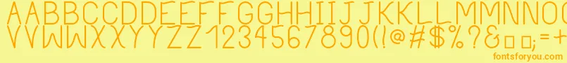 PhilippineRegular Font – Orange Fonts on Yellow Background